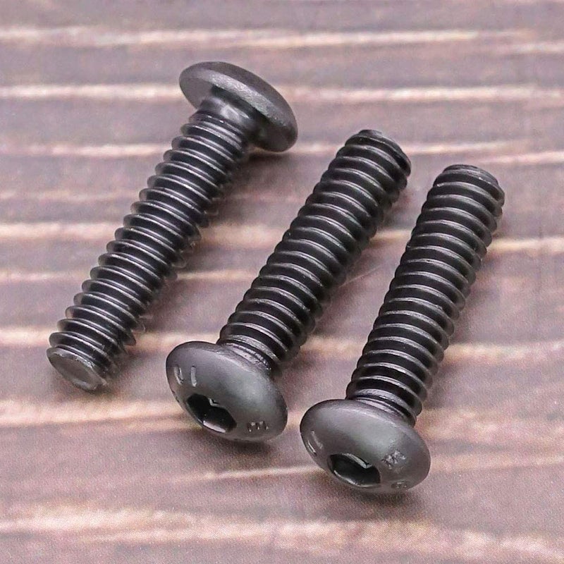 EASTLO 1/4-20 x 1-1/2" (25 pcs) Button Head Socket Cap Screws Bolts Alloy Steel 10.9 Grade, Black Oxide Finish, Full Machine Thread - Image 3